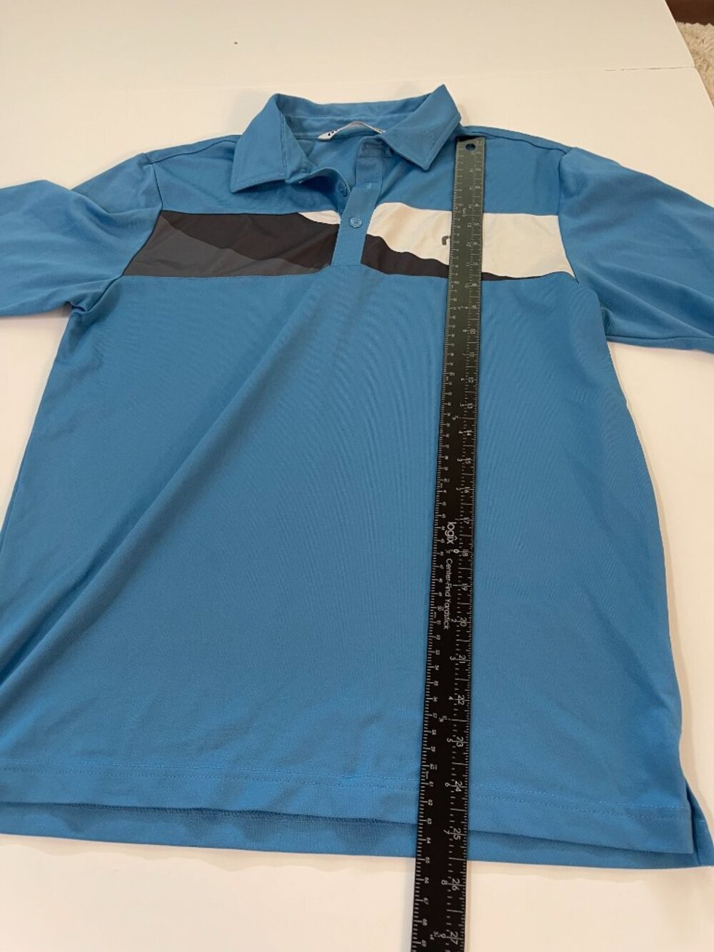 TravisMathew Blue Colorblock Golf Polo Shirt Men’s Small - Picture 3 of 9